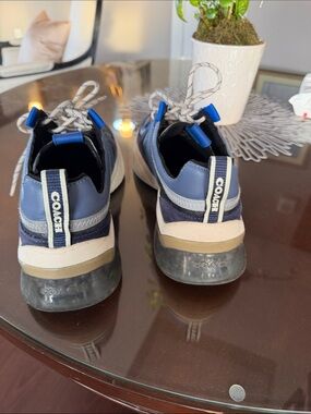 Coach Kids Navy & Blue Lace-Up Sneakers